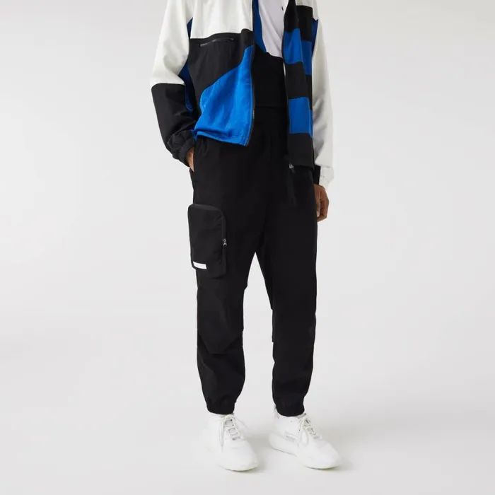 Sweatpants and Trousers MenWomen Lacoste Men039s Contrast Oversized Branding Joggers Black 031