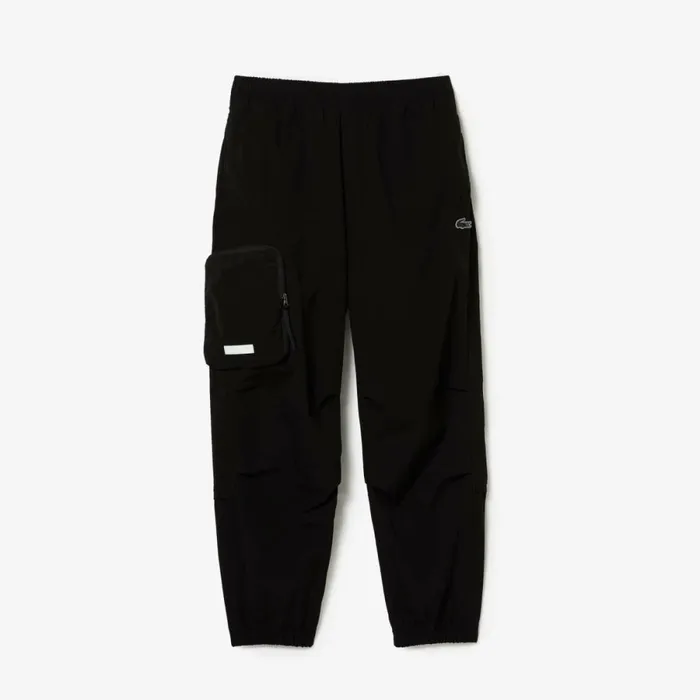 Sweatpants and Trousers MenWomen Lacoste Men039s Contrast Oversized Branding Joggers Black 031