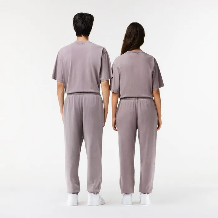 Sweatpants and Trousers MenWomen Lacoste Unisex Cotton Fleece Joggers Purple Ryi