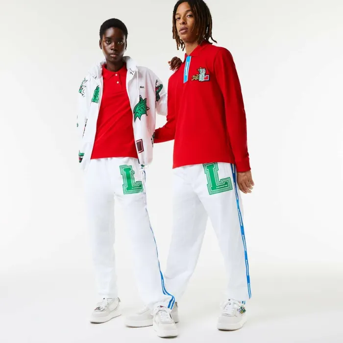 Sweatpants and Trousers MenWomen Lacoste Unisex WaterRepellent Joggers White Sbh