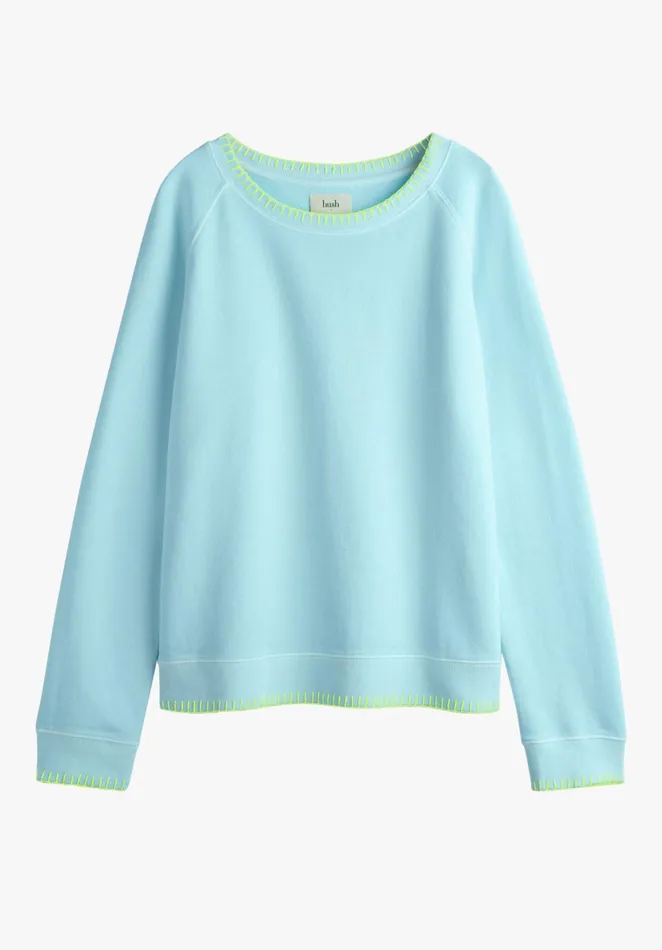 Sweatshirts and Hoodies Women Hush Contrast Stitch Sweatshirt Soft Blue