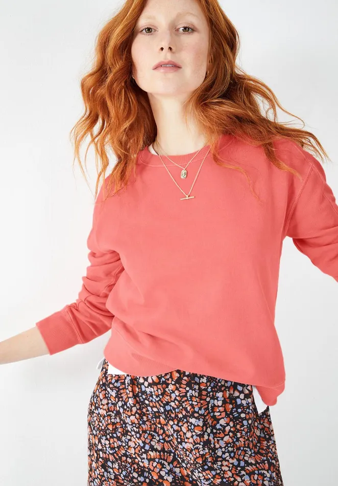 Sweatshirts and Hoodies Women Hush Daisy Ribbed Panel Sweatshirt Georgia Peach