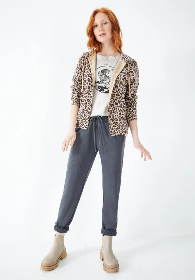 Sweatshirts and Hoodies Women Hush Davina Classic Hoodie Leopard