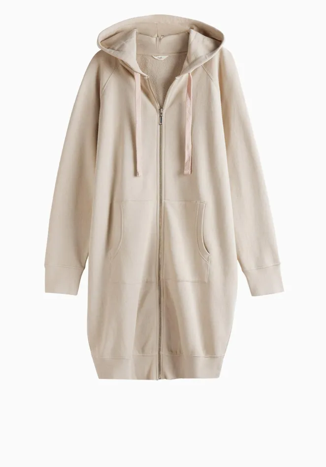 Sweatshirts and Hoodies Women Hush Olivia Slouchy Zip Hoodie Soft Mushroom