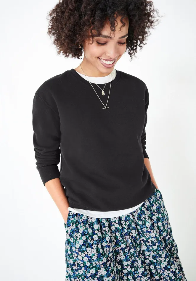 Sweatshirts and Hoodies Women Hush Tianna Jersey Sweatshirt Black