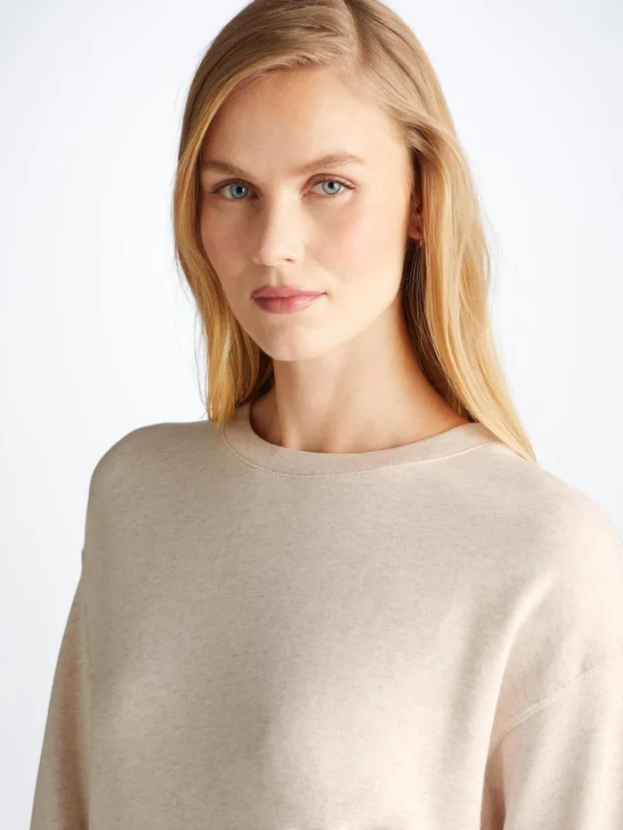 Sweatshirts Women Derek Rose Sweatshirt Quinn Cotton Modal Stretch Oat