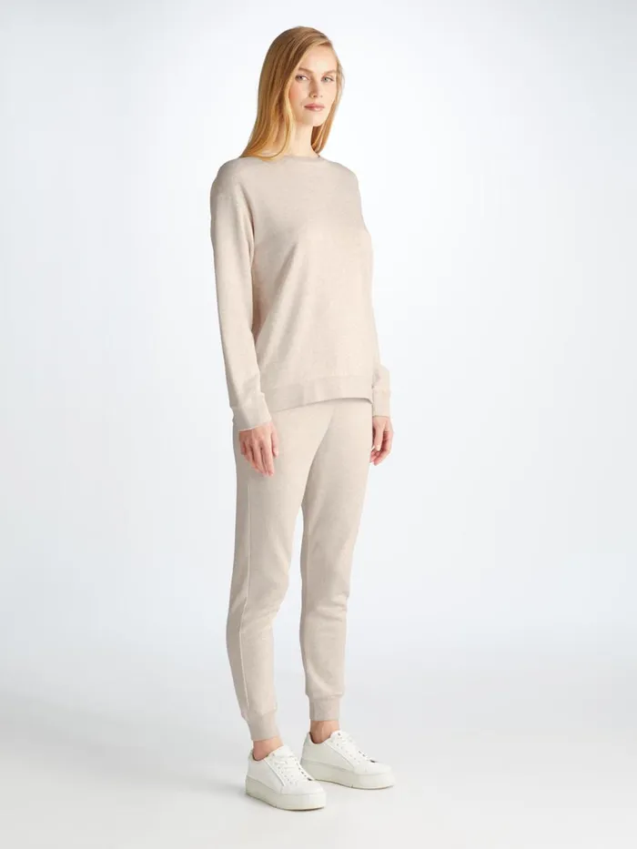 Sweatshirts Women Derek Rose Sweatshirt Quinn Cotton Modal Stretch Oat