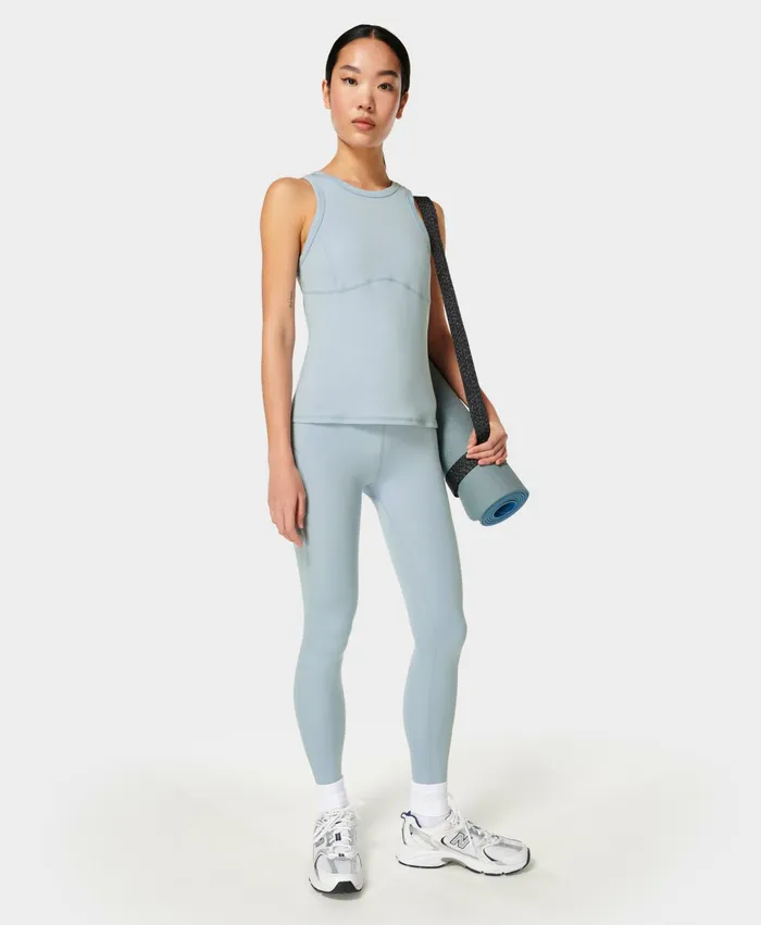 Sweaty Betty All Day Vest Aluminium Blue Women Vest Tops