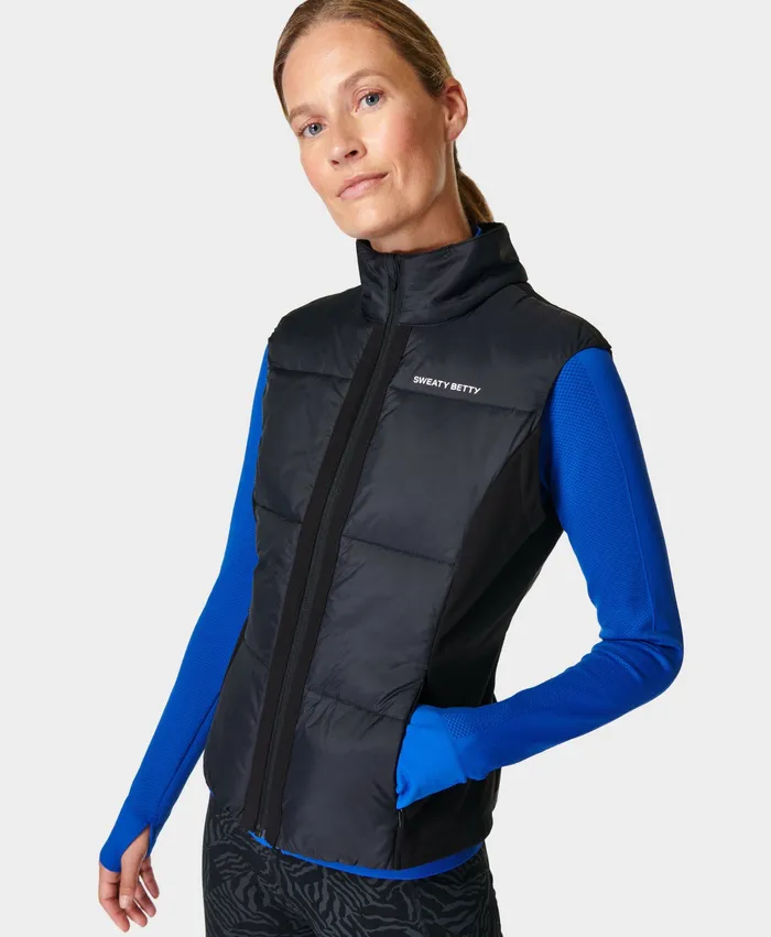 Sweaty Betty Coats and Jackets Women Accelerate Elite Running Gilet Black