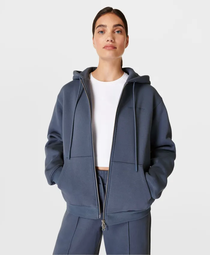 Sweaty Betty Powerhouse Zip Up Hoody Endless Blue Women Jumpers Hoodies