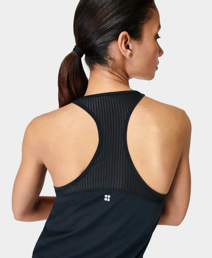 Sweaty Betty Vest Tops Women Breathe Easy Running Vest Black