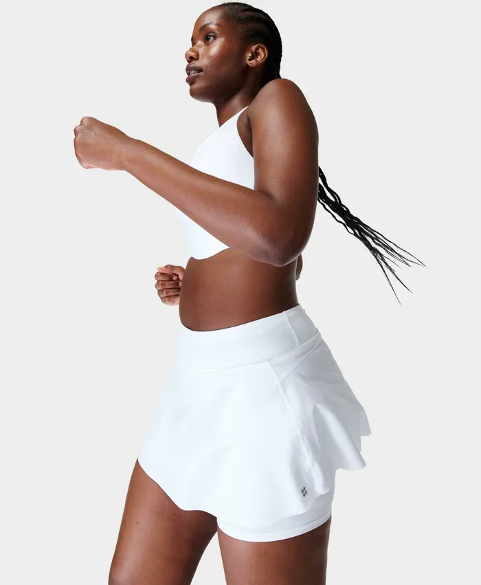 Swift Running Skort White Women Shorts Skirts Sweaty Betty