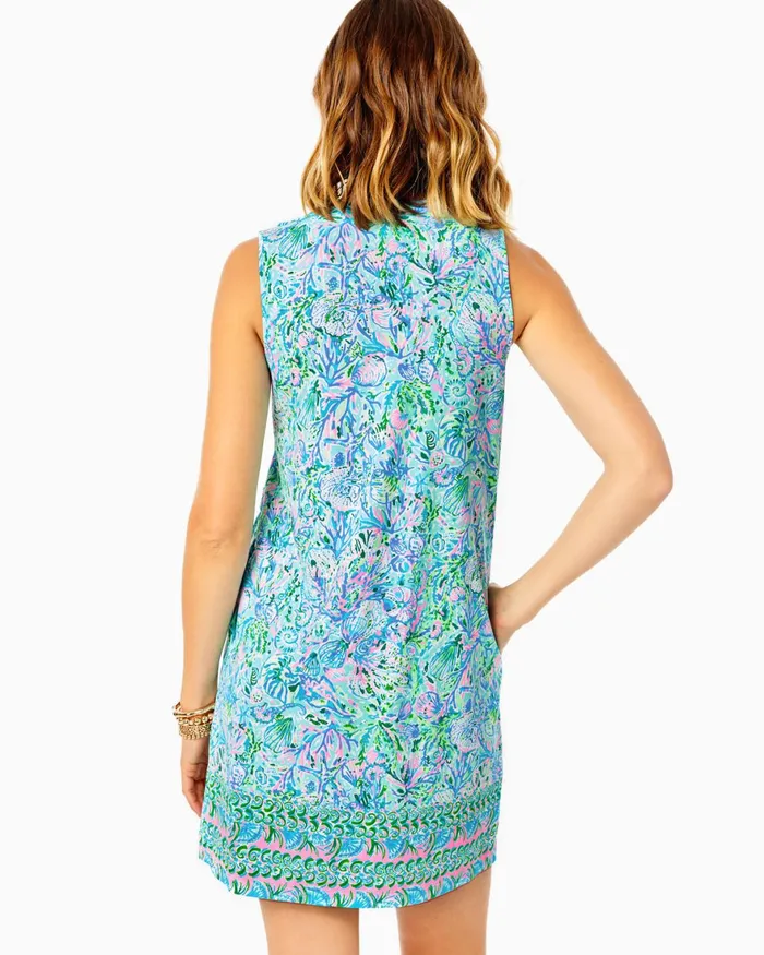 Swim Women Lilly Pulitzer Johana CoverUp Surf Blue Soleil It On Me Engineered Coverup
