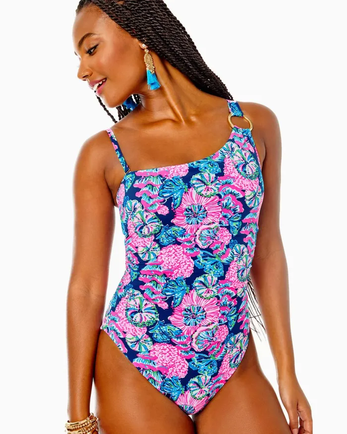 Swim Women Lilly Pulitzer Lagoon Sarong Hipster Bikini Bottom Oyster Bay Navy Shroom With A View Swim Women Lilly Pulitzer Lagoon Sarong Hipster Bikini Bottom Oyster Bay Navy Shroom With A View