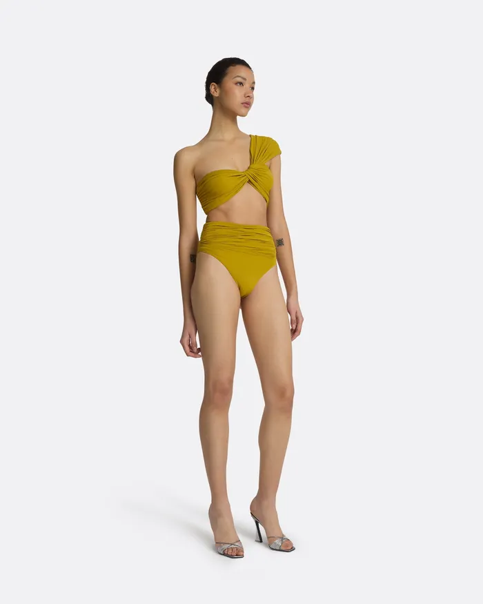 Swimwear Safiyaa Women Ariella Chartreuse Bikini Bottom Chartreuse