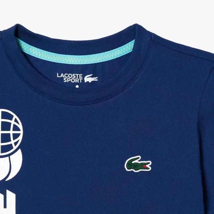 TShirts and Tops Kids Lacoste Kids039 Cotton Jersey Tennis TShirt Methylene Blue F9f
