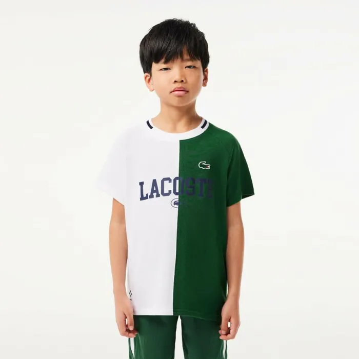 TShirts and Tops Kids Lacoste Kids039 Lacoste Sport X Daniil Medvedev Jersey TShirt White Green 737 TShirts and Tops Kids Lacoste Kids039 Lacoste Sport X Daniil Medvedev Jersey TShirt White Green 737