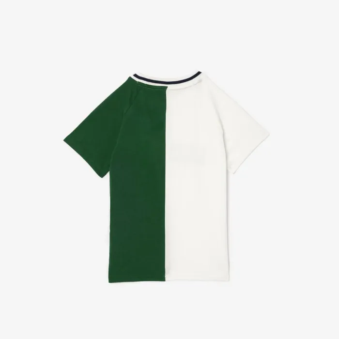 TShirts and Tops Kids Lacoste Kids039 Lacoste Sport X Daniil Medvedev Jersey TShirt White Green 737