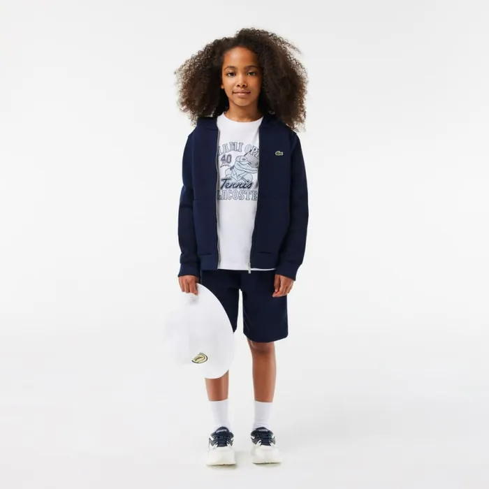 TShirts and Tops Kids Lacoste Kids039 Miami Open Edition UltraDry Tennis TShirt White 001