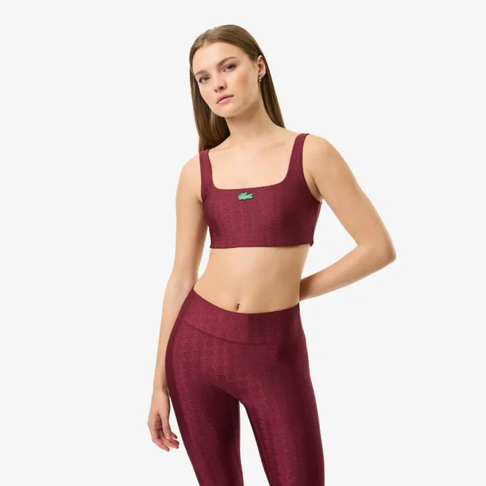 TShirts and Tops Women Lacoste Women039s Lacoste X Bandier Monogram Print Sports Bra Bordeaux Yup TShirts and Tops Women Lacoste Women039s Lacoste X Bandier Monogram Print Sports Bra Bordeaux Yup