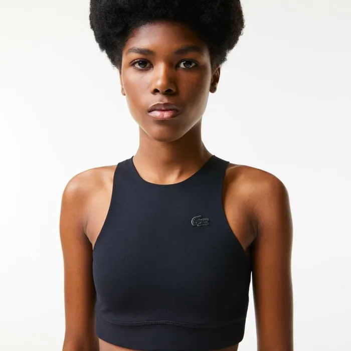 TShirts and Tops Women Lacoste Women039s Seamless Sports Bra Black 031
