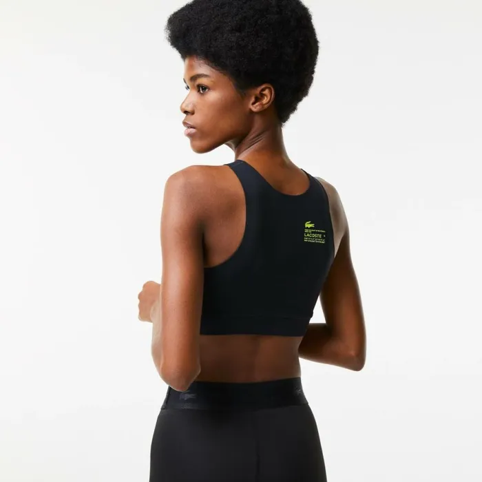 TShirts and Tops Women Lacoste Women039s Seamless Sports Bra Black 031