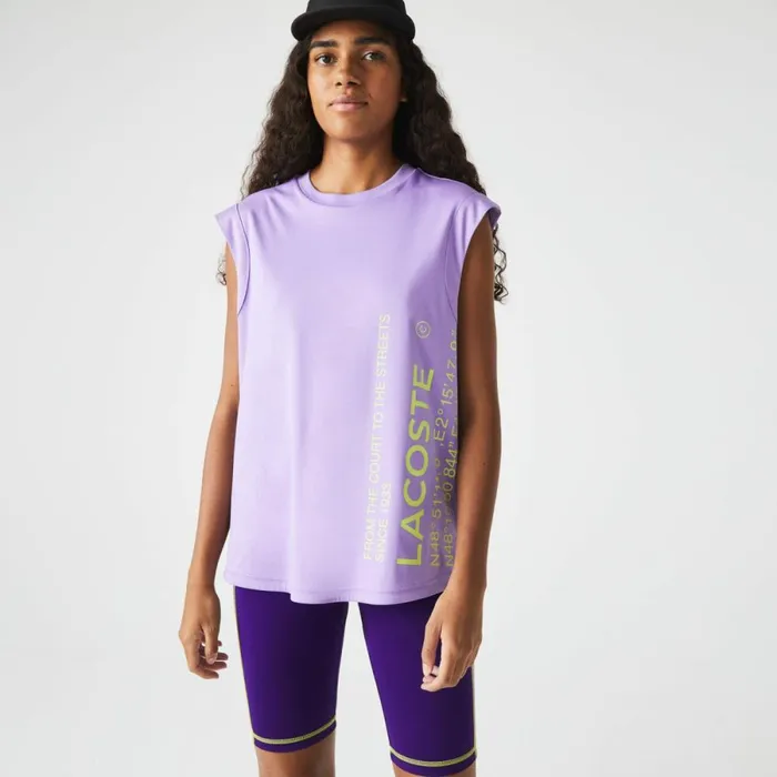 TShirts and Tops Women Lacoste Womens SPORT Loose Fit Branded Coordinate TShirt Purple Gfu TShirts and Tops Women Lacoste Womens SPORT Loose Fit Branded Coordinate TShirt Purple Gfu