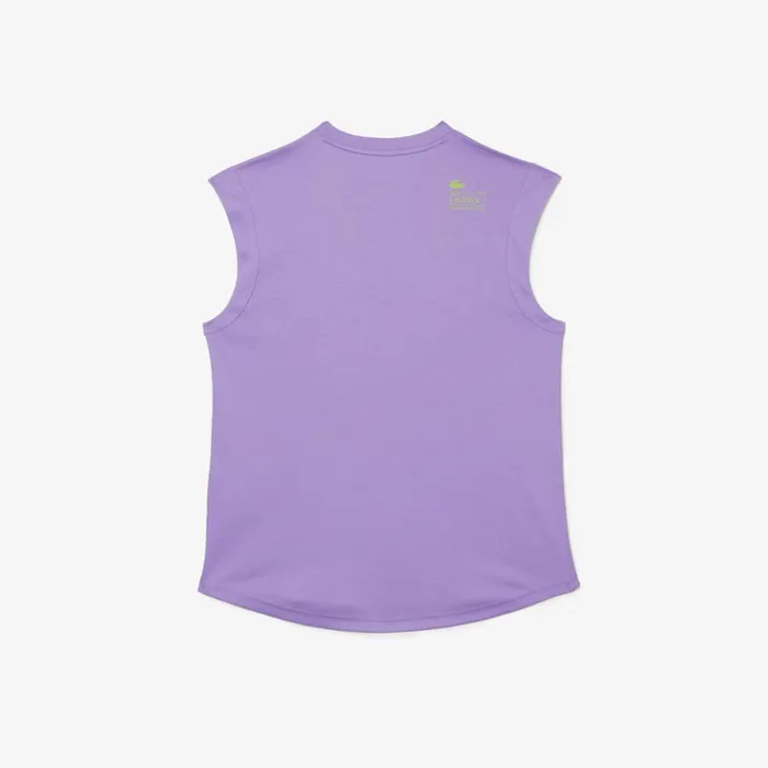 TShirts and Tops Women Lacoste Womens SPORT Loose Fit Branded Coordinate TShirt Purple Gfu