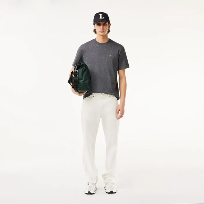 TShirts Men Lacoste Men039s Classic Fit Cotton Jersey TShirt Grey Chine 050