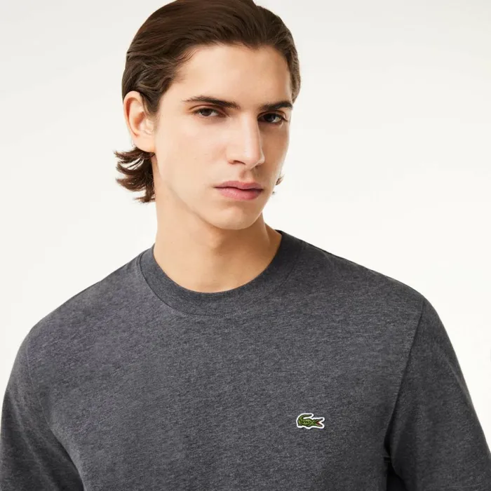 TShirts Men Lacoste Men039s Classic Fit Cotton Jersey TShirt Grey Chine 050