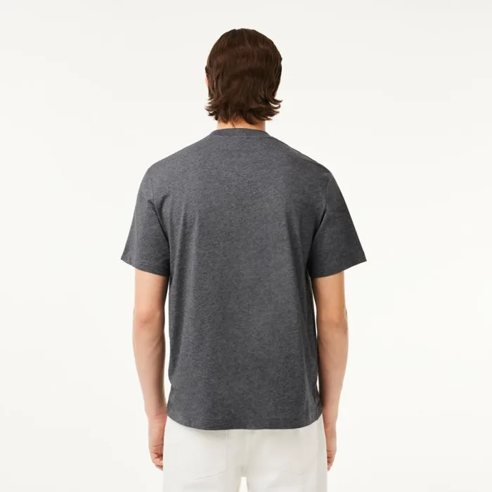 TShirts Men Lacoste Men039s Classic Fit Cotton Jersey TShirt Grey Chine 050