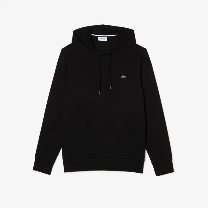 TShirts Men Lacoste Men039s Cotton Jersey Hooded TShirt Black 031