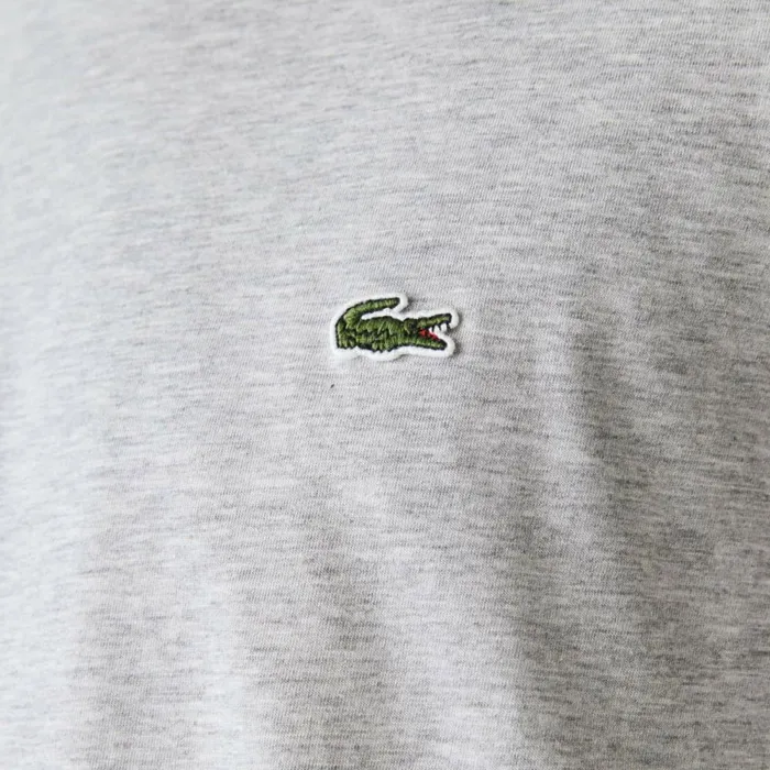 TShirts Men Lacoste Men039s Crew Neck Pima Cotton Jersey TShirt Grey Chine Cca