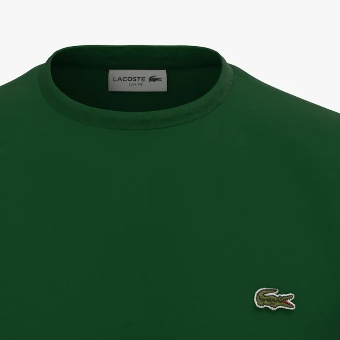 TShirts Men Lacoste Men039s Crew Neck Pima Cotton Jersey TShirt Pine Green 132