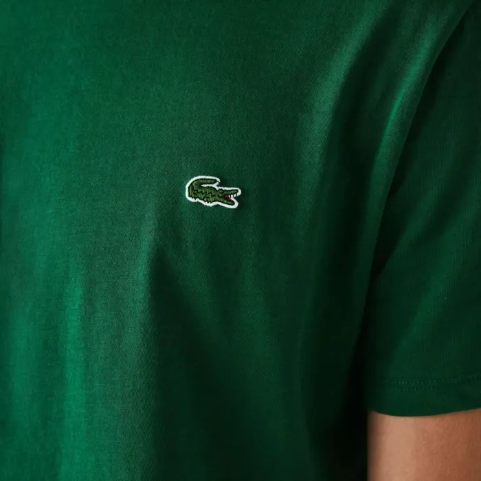 TShirts Men Lacoste Men039s Crew Neck Pima Cotton Jersey TShirt Pine Green 132
