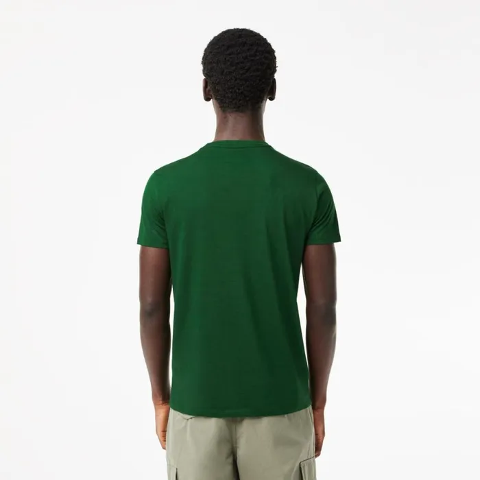 TShirts Men Lacoste Men039s Crew Neck Pima Cotton Jersey TShirt Pine Green 132