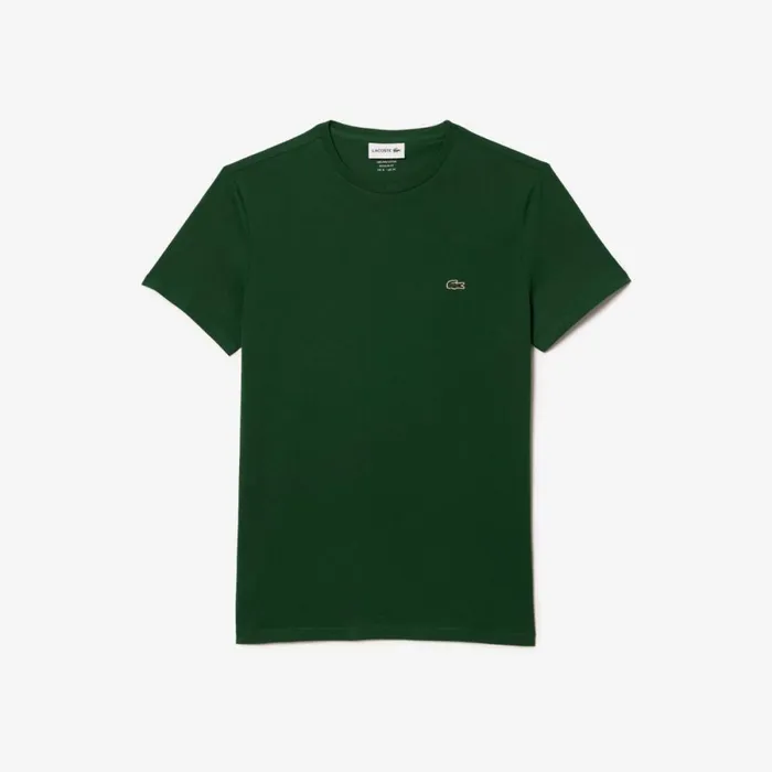 TShirts Men Lacoste Men039s Crew Neck Pima Cotton Jersey TShirt Pine Green 132