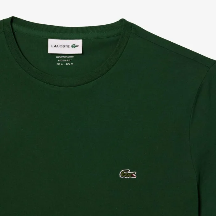 TShirts Men Lacoste Men039s Crew Neck Pima Cotton Jersey TShirt Pine Green 132