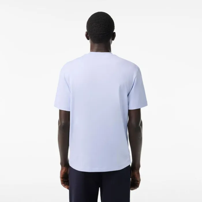 TShirts Men Lacoste Men039s Heavy Cotton Tennis Ball Print TShirt Phoenix Blue J2g