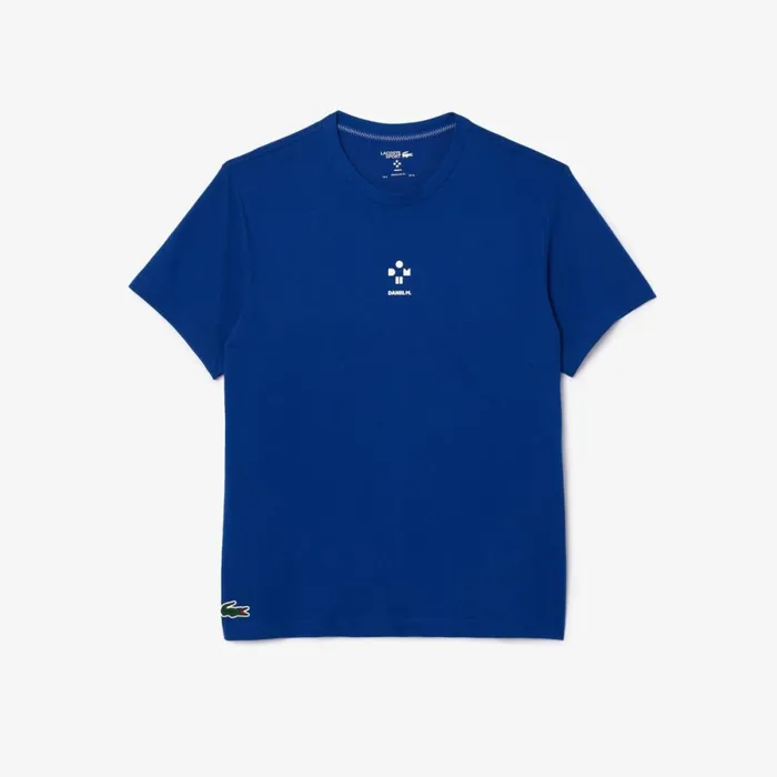TShirts Men Lacoste Men039s Lacoste Sport X Daniil Medvedev UltraDry Tennis TShirt Navy Blue X0u