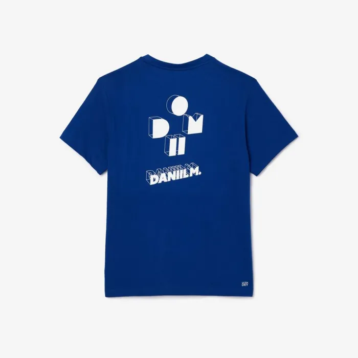 TShirts Men Lacoste Men039s Lacoste Sport X Daniil Medvedev UltraDry Tennis TShirt Navy Blue X0u