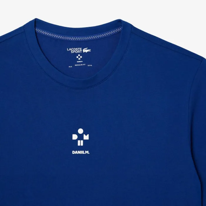 TShirts Men Lacoste Men039s Lacoste Sport X Daniil Medvedev UltraDry Tennis TShirt Navy Blue X0u