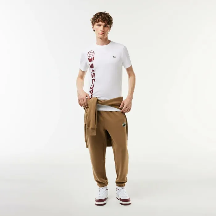 TShirts Men Lacoste Men039s Lacoste Tennis X Daniil Medvedev Regular Fit TShirt White 001