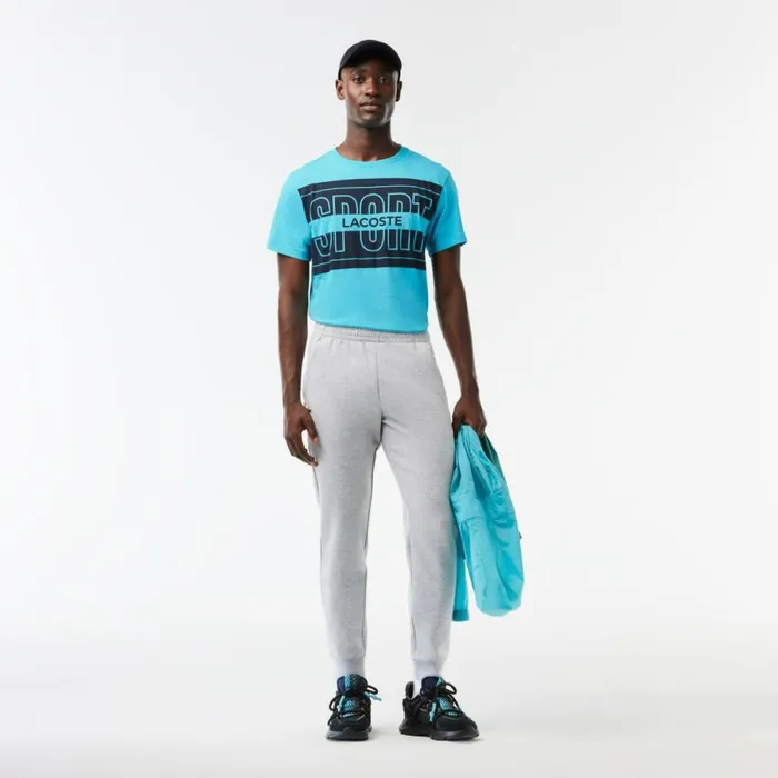 TShirts Men Lacoste Men039s Regular Fit Cotton Sport TShirt Blue Spi