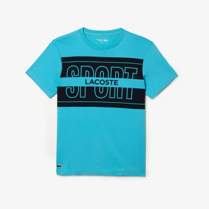 TShirts Men Lacoste Men039s Regular Fit Cotton Sport TShirt Blue Spi