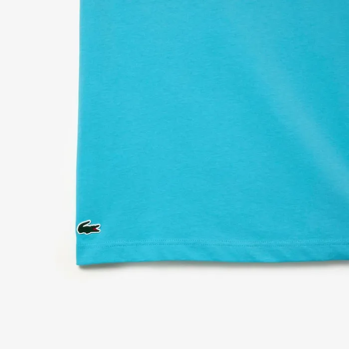 TShirts Men Lacoste Men039s Regular Fit Cotton Sport TShirt Blue Spi