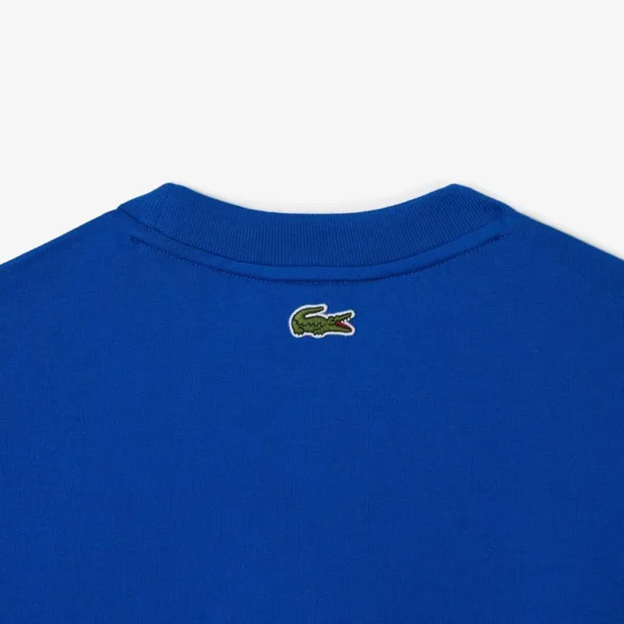 TShirts Men Lacoste Men039s Regular Fit Iconic Croc TShirt Gentian Blue Jq0