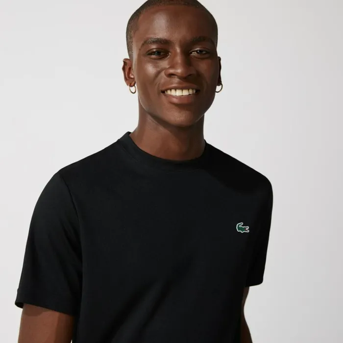 TShirts Men Lacoste Men039s Sport Breathable Piqu TShirt Black 031