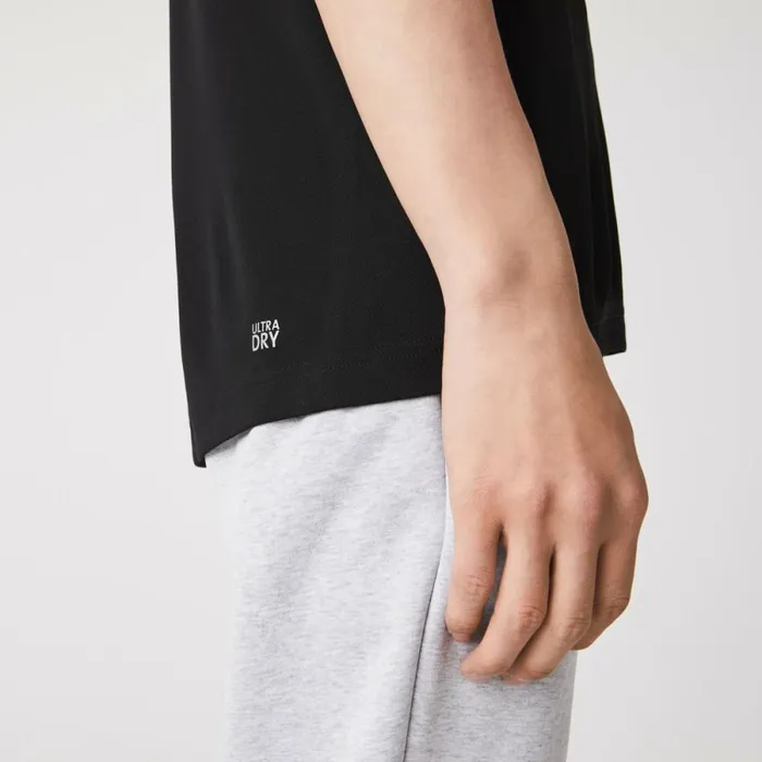 TShirts Men Lacoste Men039s Sport Breathable Piqu TShirt Black 031