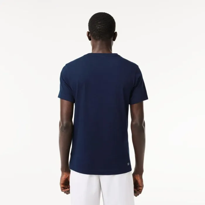 TShirts Men Lacoste Men039s Sport UltraDry Croc Print TShirt Navy Blue Green White Tr1